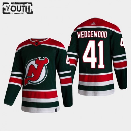 Dresovi New Jersey Devils Scott Wedgewood 41 2020-21 Reverse Retro Authentic - Dječji Dresovi New Jersey Devils Scott Wedgewood 41 2020-21 Reverse Retro Authentic - Dječji